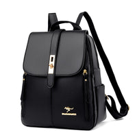 Sac à dos simili cuir noir femme