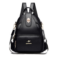 Sac à dos noir moderne similicuir femme