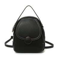 Petit sac à dos femme simili cuir noir