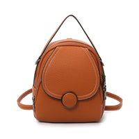 Petit sac à dos femme en simili marron
