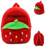 sac à dos en peluche fraise
