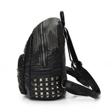 Sac à dos noir rivets femmes en cuir pu